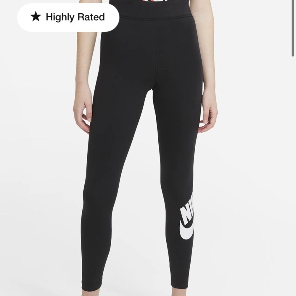 Nike Logo Cotton Blend Leggings
